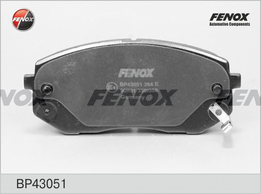 Kit de plaquettes de frein, frein à disque FENOX BP43051