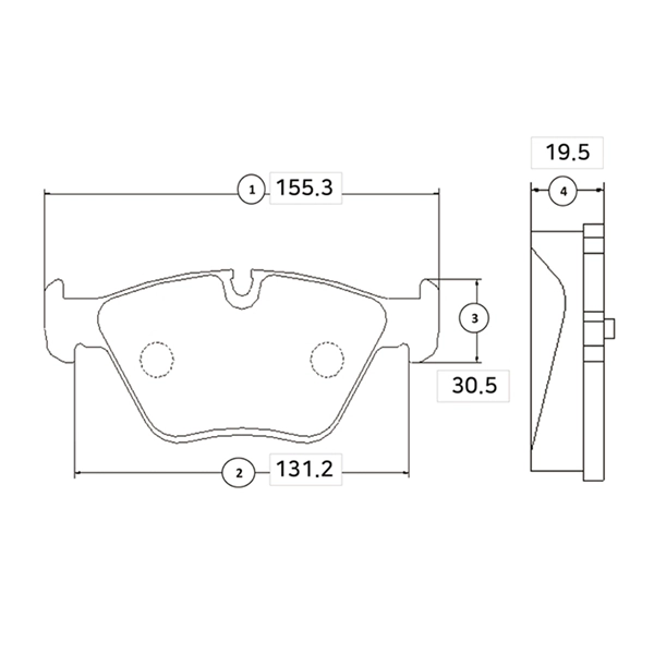 Kit de plaquettes de frein, frein à disque CTR GK0004