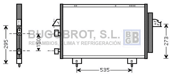 Condenseur, climatisation BUGOBROT 62-TO5281