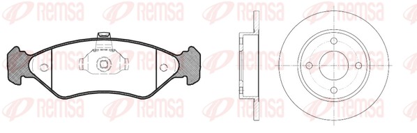 Kit de freins, frein à disques REMSA 8285.02