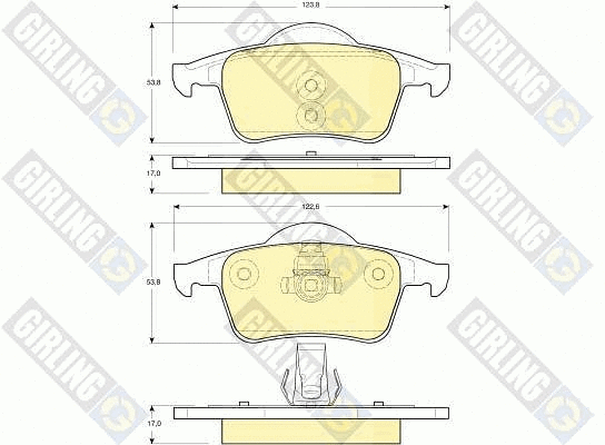 Kit de plaquettes de frein, frein à disque GIRLING 6113892