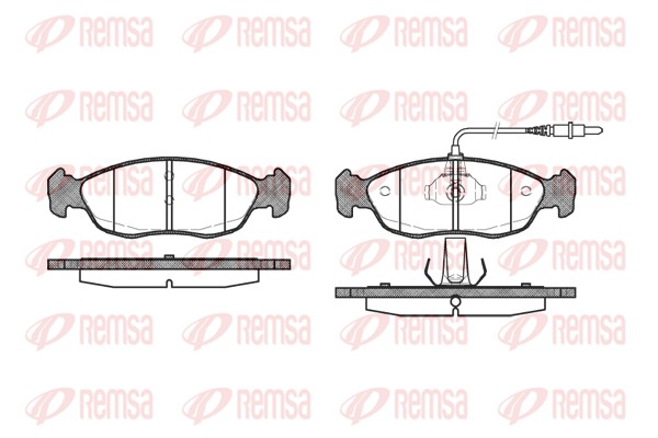 Kit de plaquettes de frein, frein à disque REMSA 0461.02