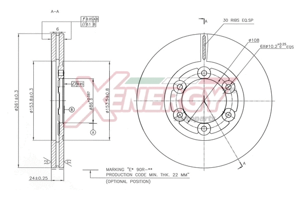Disque de frein AP XENERGY X602829