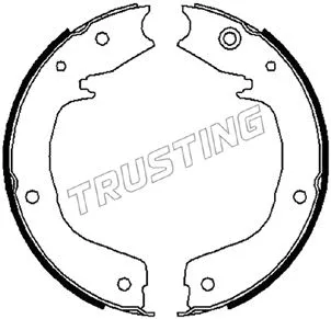 Jeu de mâchoires de frein, frein de stationnement TRUSTING 064.179