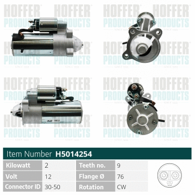Démarreur HOFFER H5014254