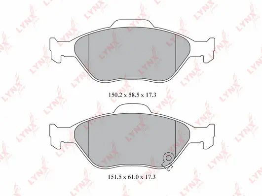 Kit de plaquettes de frein, frein à disque LYNXAUTO BD-7594