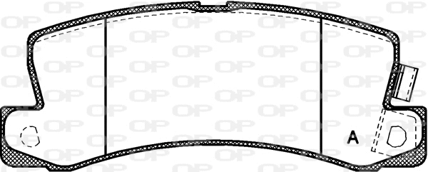 Kit de plaquettes de frein, frein à disque OPEN PARTS BPA0214.22