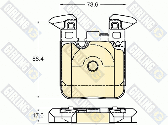 Kit de plaquettes de frein, frein à disque GIRLING 6120285
