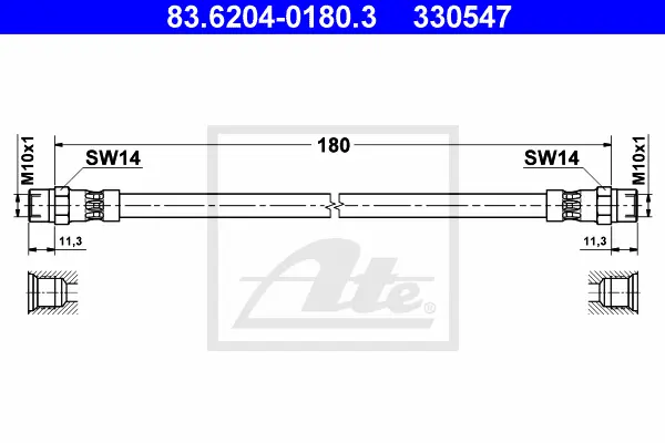 Flexible de frein ATE-APAC 83.6204-0180.3