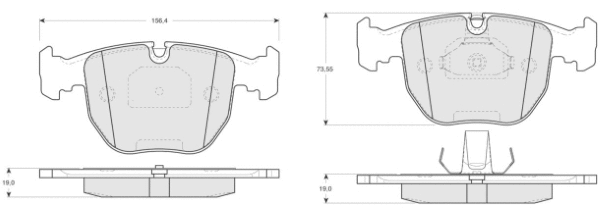 Kit de plaquettes de frein, frein à disque MTR MT597