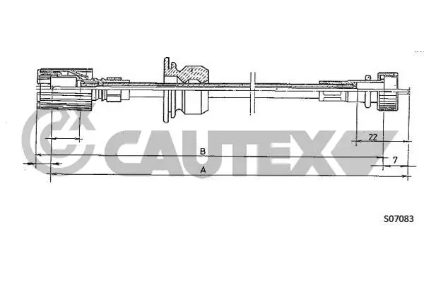 Câble flexible de commande de compteur CAUTEX 760921
