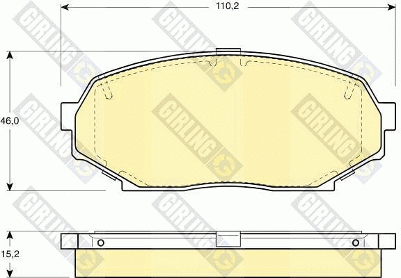 Kit de plaquettes de frein, frein à disque GIRLING 6110289