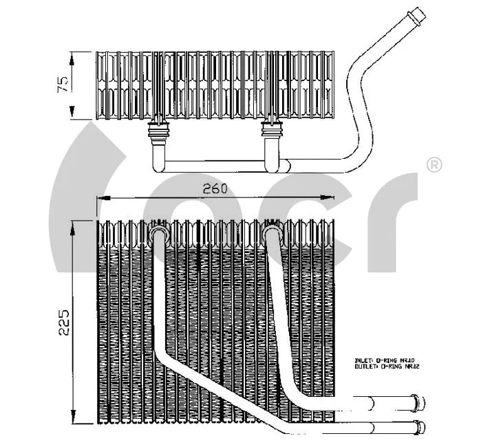 Évaporateur climatisation ACR 310153