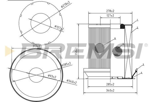 Filtre à air BREMSI FA1623