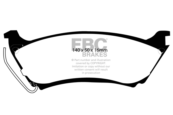 Kit de plaquettes de frein, frein à disque EBC Brakes DP61233