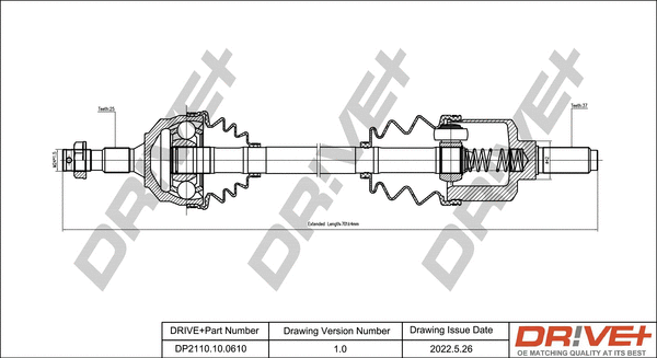 Arbre de transmission Dr!ve+ DP2110.10.0610