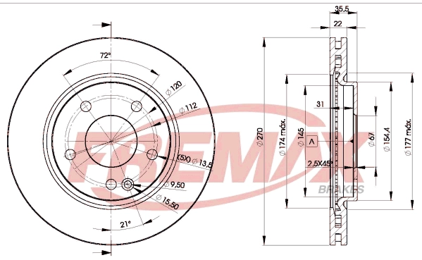 Disque de frein FREMAX BD-2112
