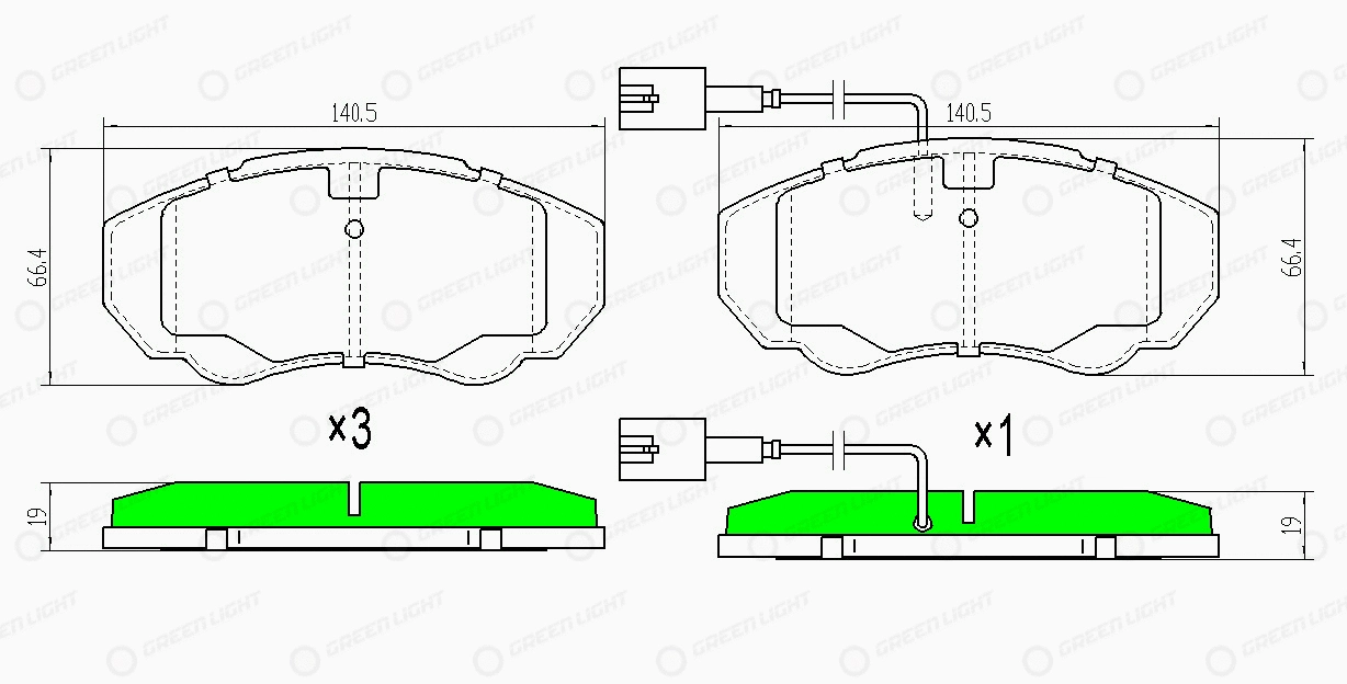 Kit de plaquettes de frein, frein à disque Automotive Adriado GLBP0216
