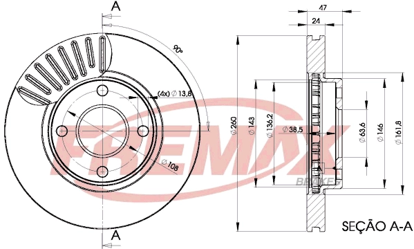 Disque de frein FREMAX BD-6784