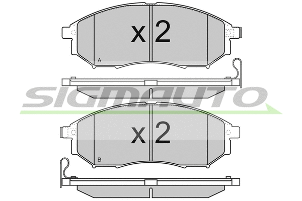 Kit de plaquettes de frein, frein à disque SIGMAUTO SPB350