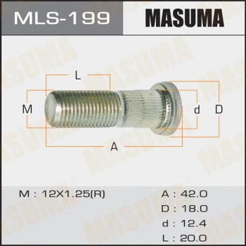 Boulon de roue MASUMA MLS-199