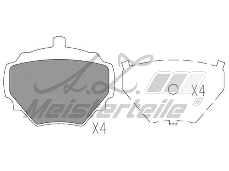Kit de plaquettes de frein, frein à disque A.Z. Meisterteile AZMT-44-022-1629