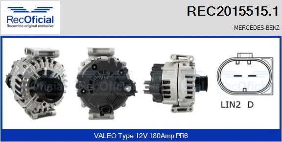 Alternateur RECOFICIAL REC2015515.1