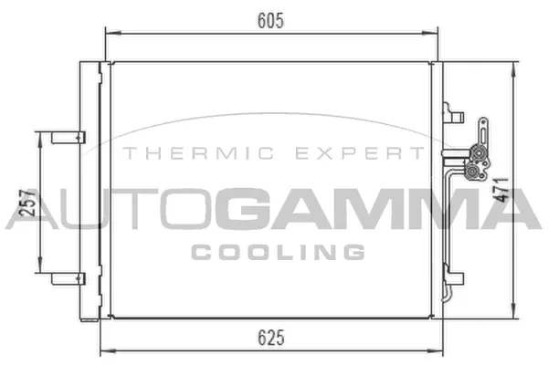 Condenseur, climatisation AUTOGAMMA 105308