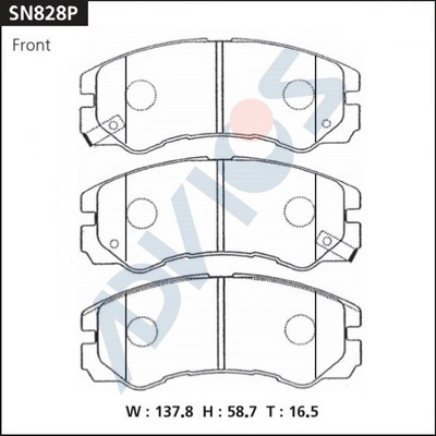 Kit de plaquettes de frein, frein à disque ADVICS SN828P