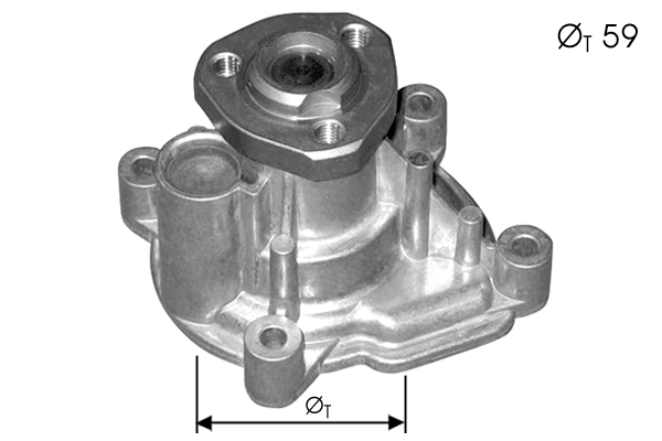 Pompe à eau, refroidissement du moteur TECDRIVE TPAE0259