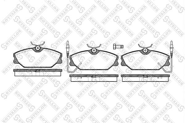 Kit de plaquettes de frein, frein à disque STELLOX 219 002B-SX