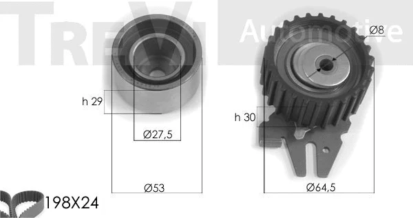 Kit de courroie crantée TREVI AUTOMOTIVE KD1251