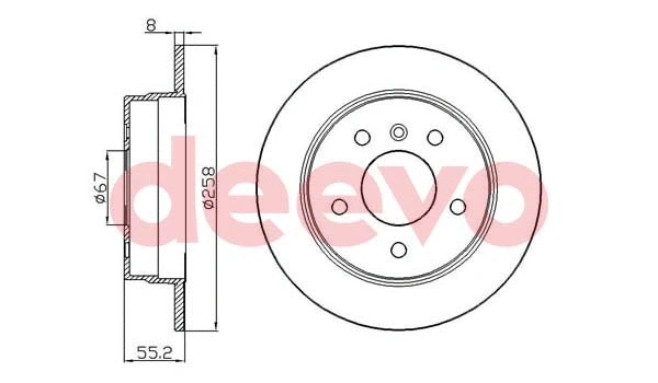 Disque de frein DEEVO BD12180
