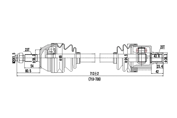 Arbre de transmission DYNAMATRIX DDS250052