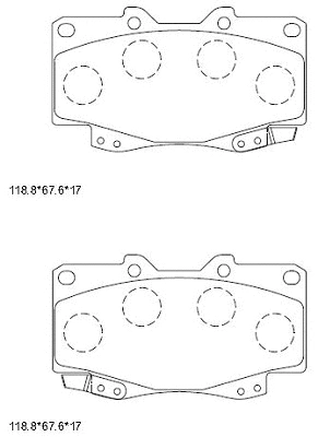 Kit de plaquettes de frein, frein à disque ASIMCO KD2206