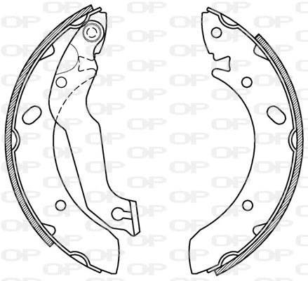 Jeu de mâchoires de frein OPEN PARTS BSA2174.00