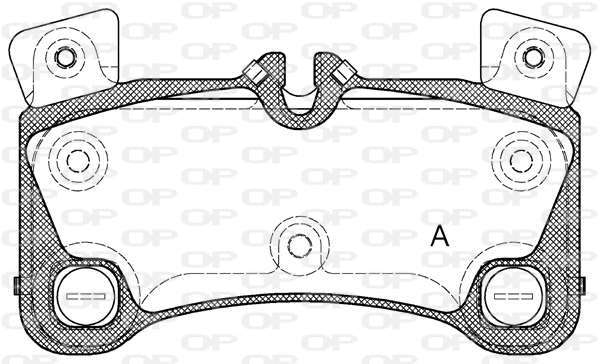 Kit de plaquettes de frein, frein à disque OPEN PARTS BPA1346.00