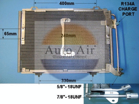 Condenseur, climatisation AUTO AIR GLOUCESTER 16-6581