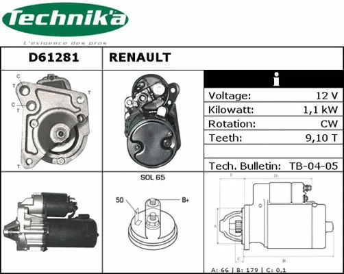Démarreur Technika D61281