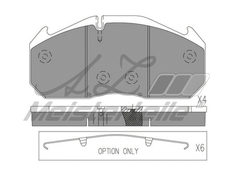 Kit de plaquettes de frein, frein à disque A.Z. Meisterteile AZMT-44-022-2440