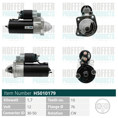 Démarreur HOFFER H5010179
