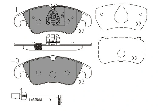 Kit de plaquettes de frein, frein à disque KLAXCAR FRANCE 24073z