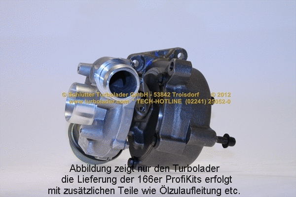 Turbocompresseur, suralimentation SCHLÜTTER TURBOLADER 166-00620MAX