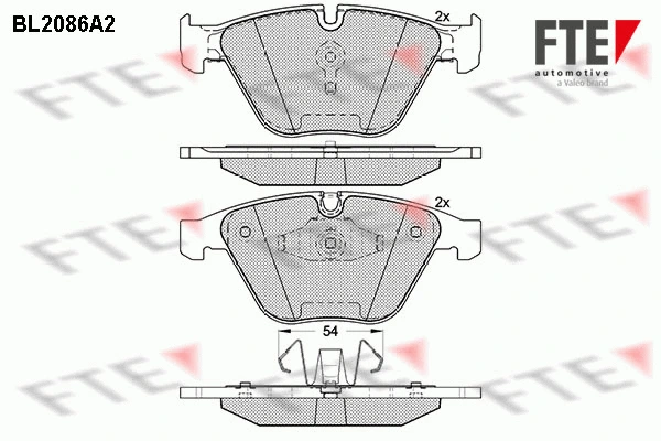 Kit de plaquettes de frein, frein à disque FTE 9010670