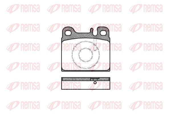 Kit de plaquettes de frein, frein à disque REMSA 0006.88