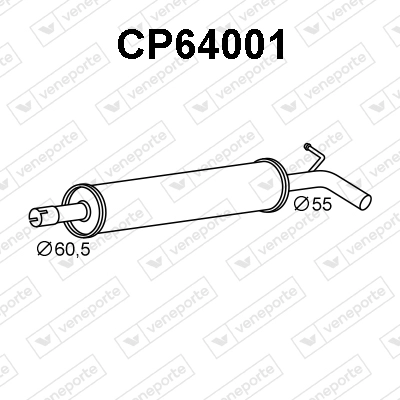 Silencieux avant VENEPORTE CP64001
