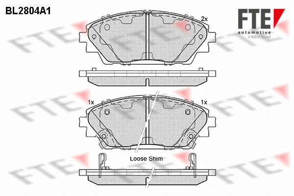 Kit de plaquettes de frein, frein à disque FTE 9010994