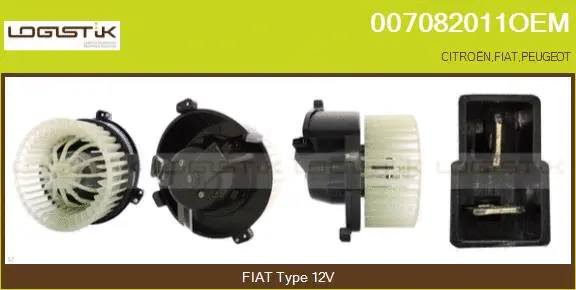 Pulseur d'air habitacle LGK 007082011OEM