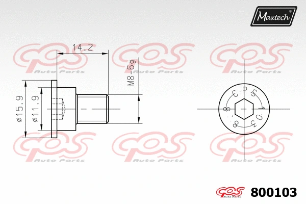 Vis, disque de frein MAXTECH 800103