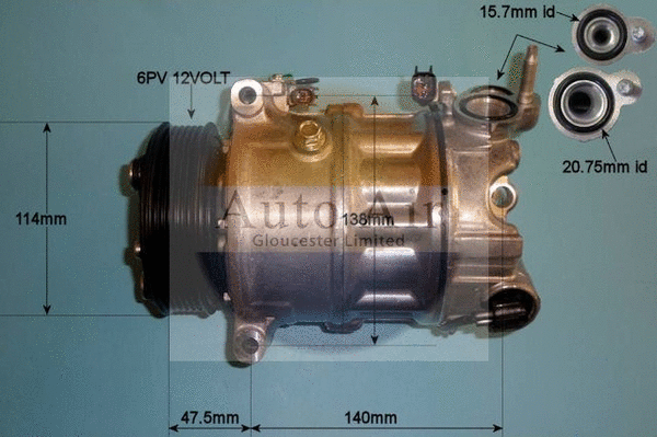 Compresseur, climatisation AUTO AIR GLOUCESTER 14-2067P